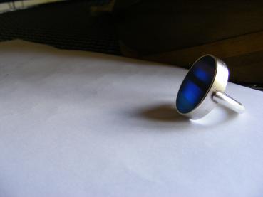 Unikat-Silber-Ring "Meerblau"